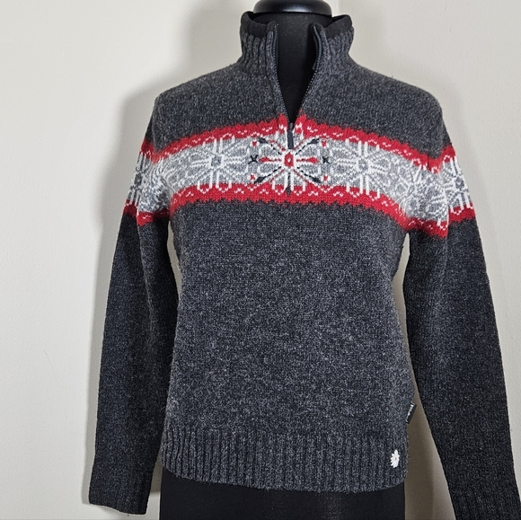 Vtg Woolrich Lambswool Fair Isle Nordic Sweater M - Picture 1 of 9